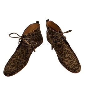 Aerin Brown Leopard Ankle Booties